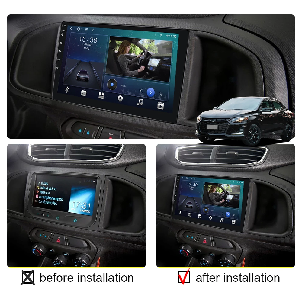 Автомагнитола 8 ядер Android 11 мультимедийный видеоплеер для Chevrolet Onix 2012-2019