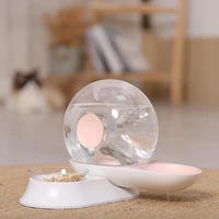 new pet automatic feeder water dispenser dual purpose snail shape dish for cats dogs removable