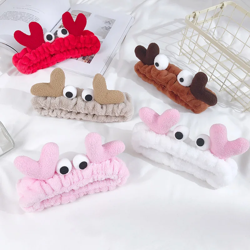 Женская флисовая повязка для волос с надписью Коралловая на голову бантом