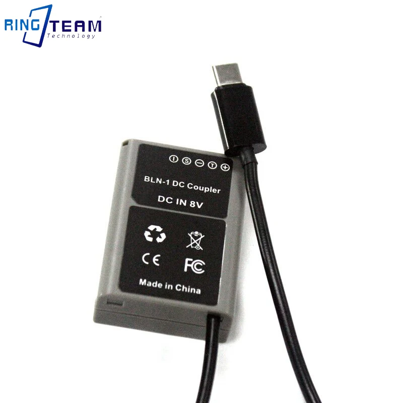 

PD Power Adapter to PS- BLN-1 Dummy Battery PS-BLN1 DC Coupler for OM-D E-M5 II 2 E-M1 PEN E-P5 Digital Cameras