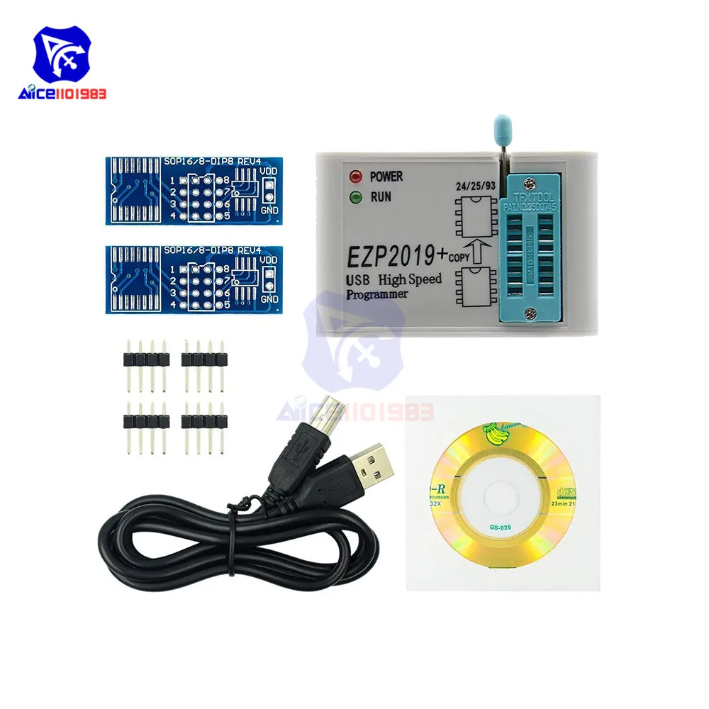 Высокоскоростной USB программатор diymore EZP2019 + SPI Falsh универсальный чип устройство с