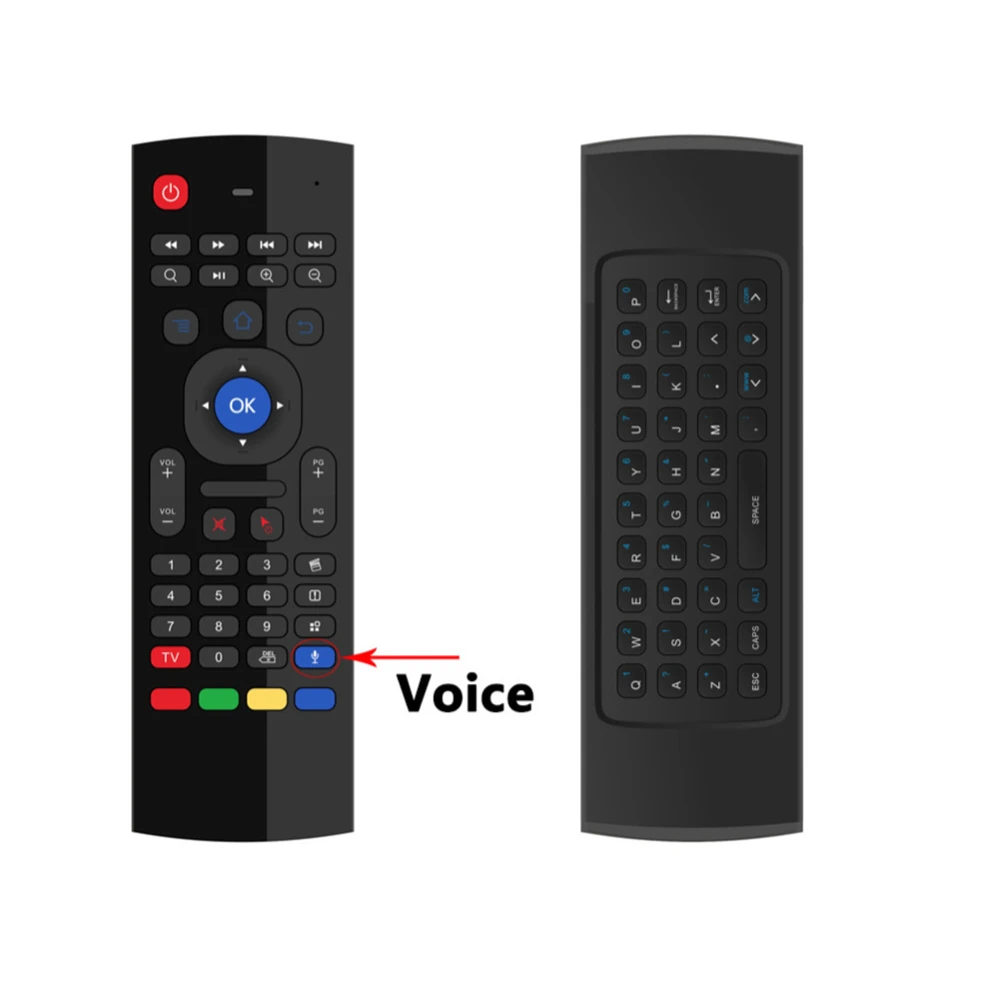 1PCS MX3 Backlit Air Mouse Smart Voice Remote Control 2.4G RF Wireless Keyboard For X96 mini KM9 A95X H96 MAX Android TV Box | Электроника