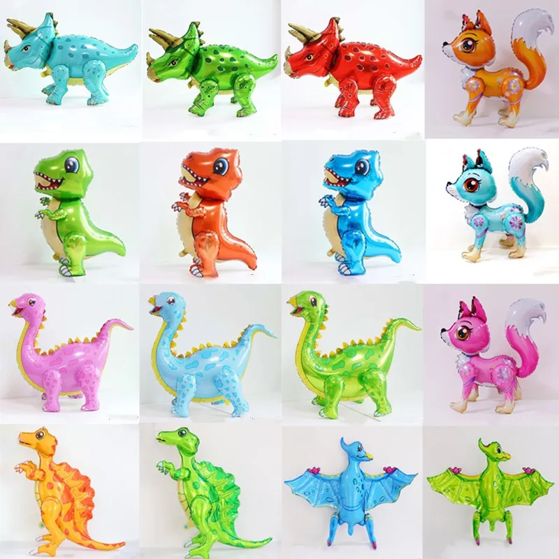 3D гигантский сборный динозавр собака фольгированный воздушный шар Детский