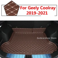 for geely coolray escape sx11 2019 2020 2021 car trunk mats leather durable cargo liner boot carpets rear interior accessories