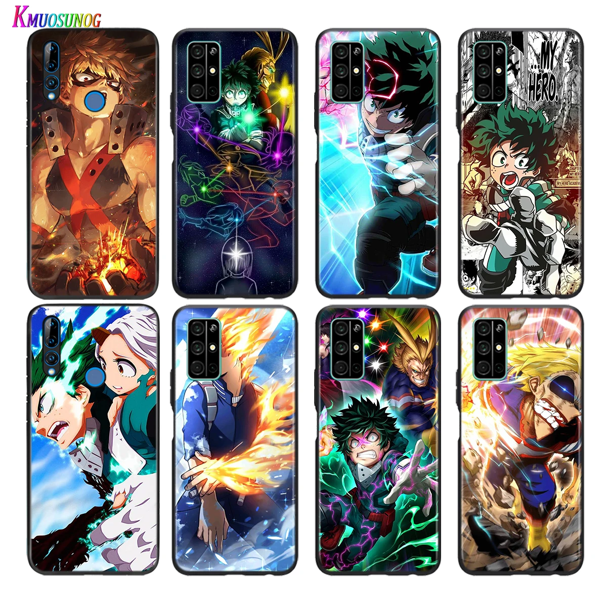

Soft Black Cover My Hero Academia Anime For Honor 30 30S V30 V20 9N 9S 9A 9C 20S 20E X10 20 7C Lite Pro Plus Phone Case