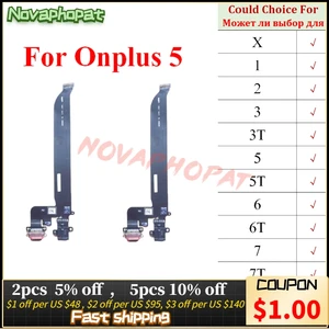 Модуль зарядного устройства Novaphopat для Oneplus 1 + 5 A5000  5T A5010 X 2 3 3T 6 6T 7 7T