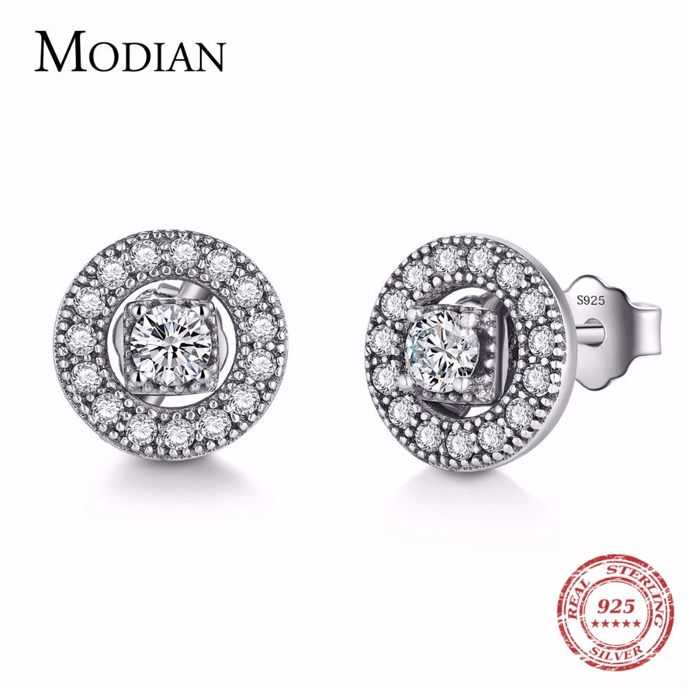 Modian, высокое качество, классические,, твердые, 925 пробы, серебряные серьги, модные, винтажные, серьги-гвоздики, Instagram, ювелирные изделия для женщин