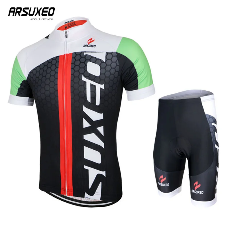 ARSUXEO мужская летняя велосипедная майка быстросохнущая одежда с коротким рукавом