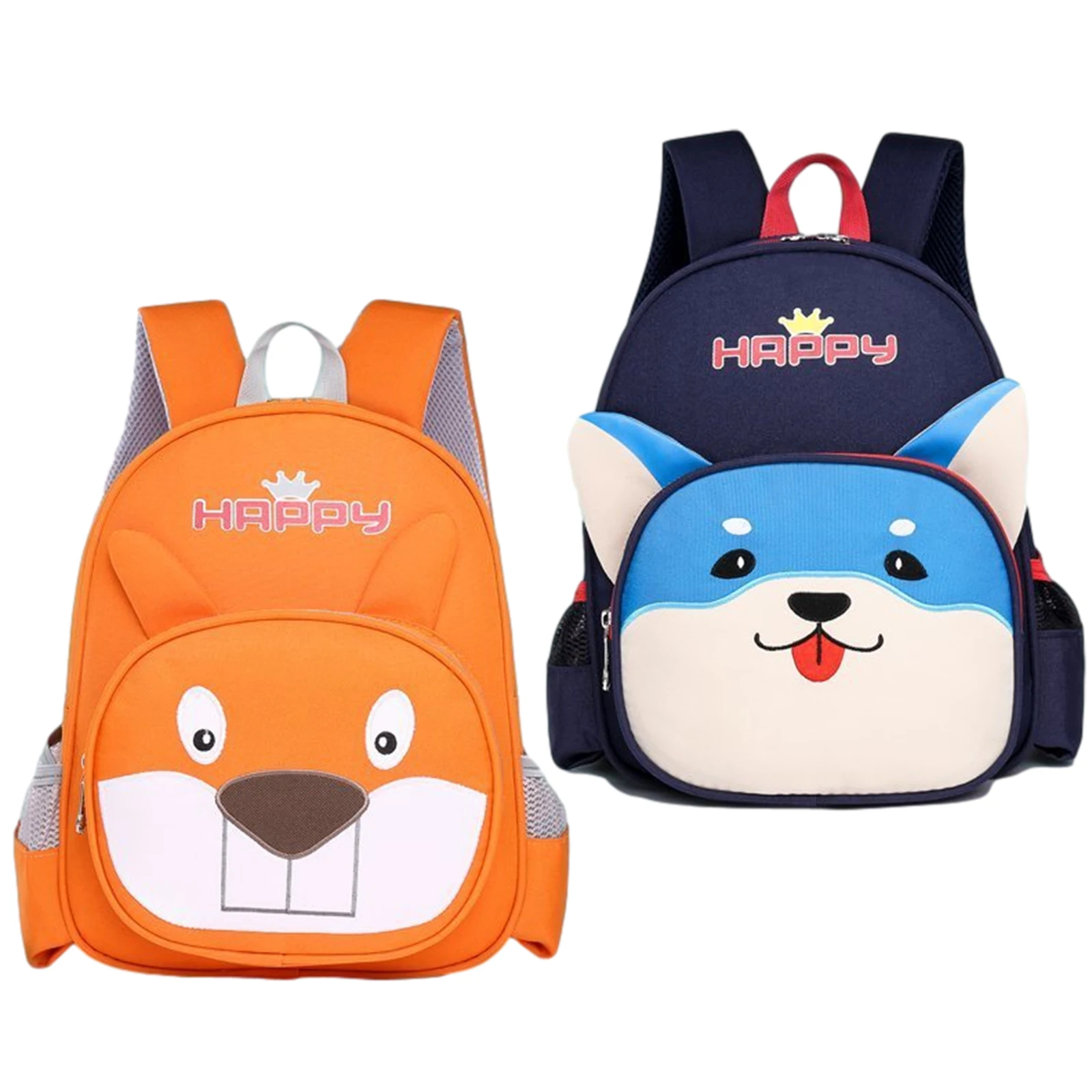 Детский легкий дышащий рюкзак, школьная сумка с мультяшным принтом животных, многофункциональная сумка через плечо для девочек и мальчиков
