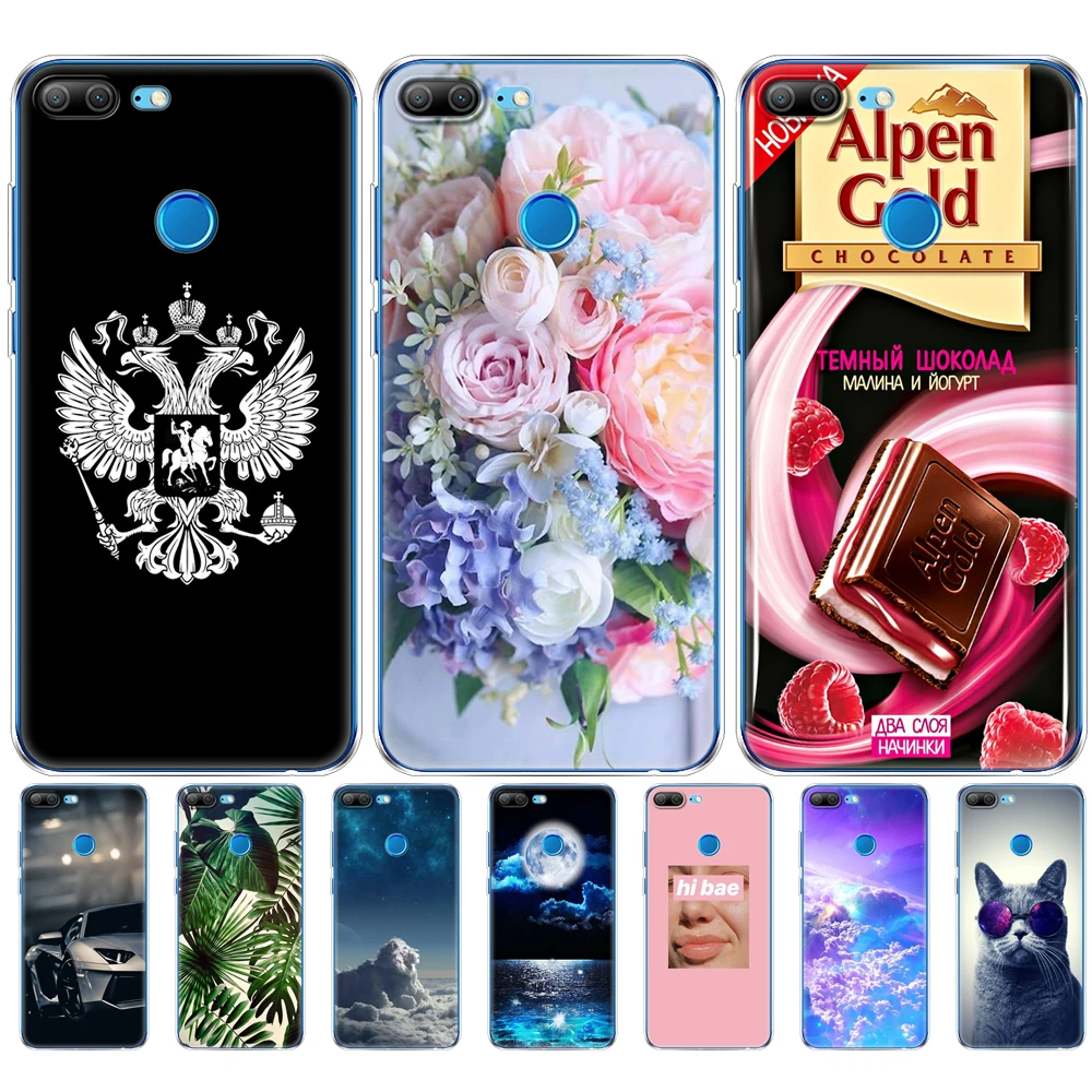 Силиконовый чехол для honor 9 lite мягкая задняя крышка из ТПУ телефона huawei