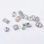 Художественное оформление ногтей Кристаллы Стразы для ногтей нестандартные бусины DIY наконечники колеса 3D акриловые Стразы Белый Серебристый блестящий цвет