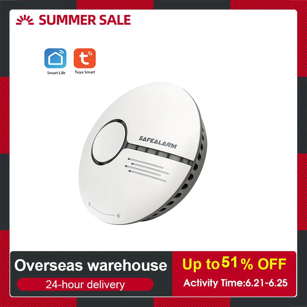 Wifi детектор дыма умный датчик Пожарной Сигнализации беспроводная система