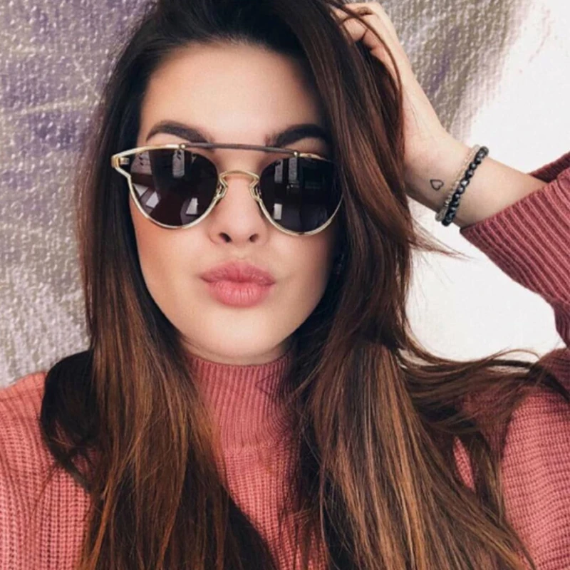 

Солнцезащитные очки в винтажном стиле для мужчин и женщин, модные суперкрутые, вогнутой формы, дизайнерские