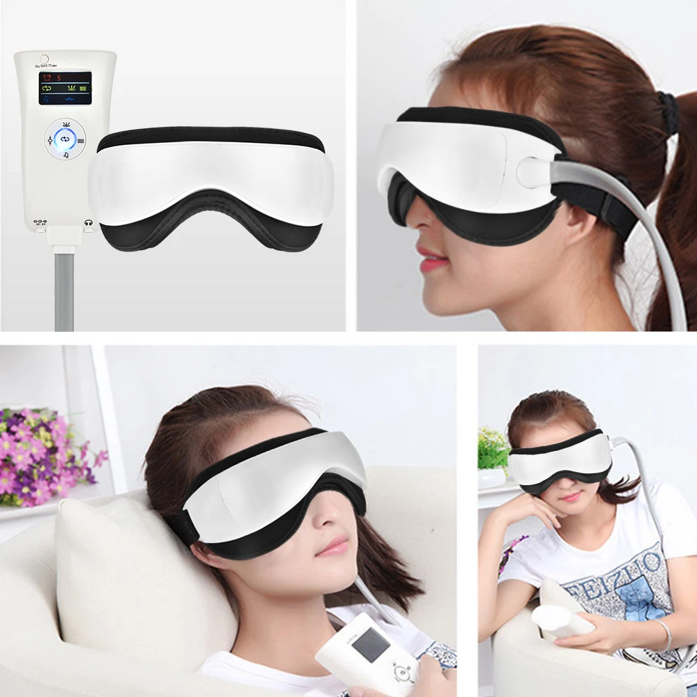 4в1 массажер для глаз с инфракрасным нагревом и воздушным давлением массажные очки портативные