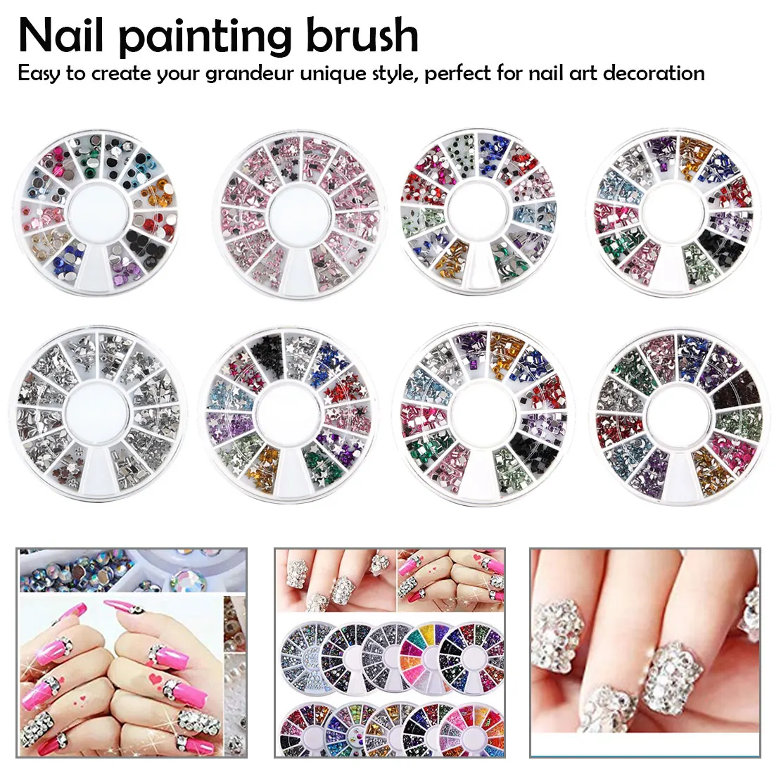 Суперъяркие круглые ультратонкие блестки 1 коробка красочные для ногтевого