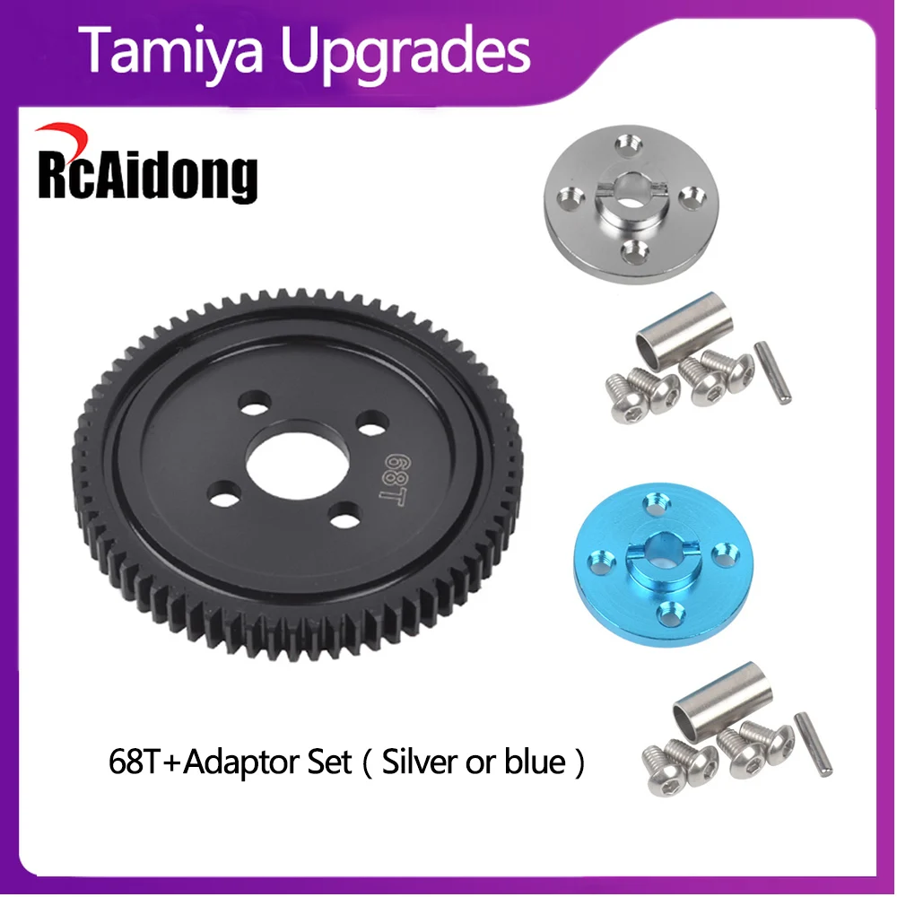

RC Racing Car 68T High Speed Gear Set Spur Gear Adaptor Accessories for Tamiya TT-02RR/TT-02D/TT-02 TYPE-SR/TT-02 TYPE-S/TT02