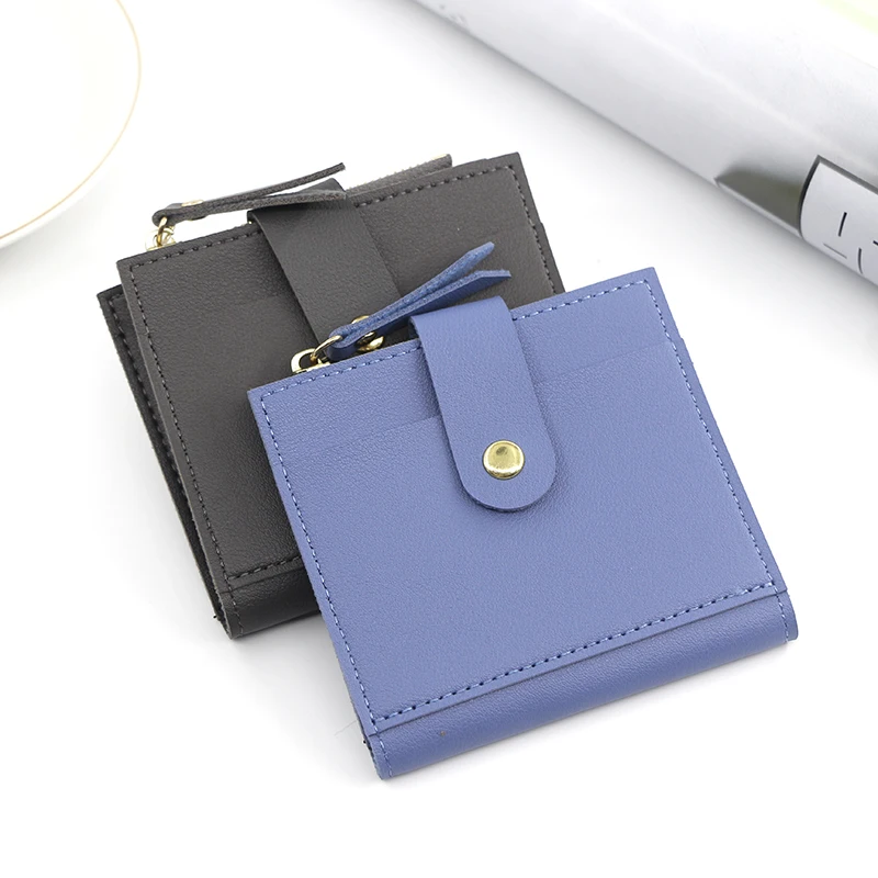 Милые кошельки кожаные женские модный короткий кошелек студенческий Кошелек для