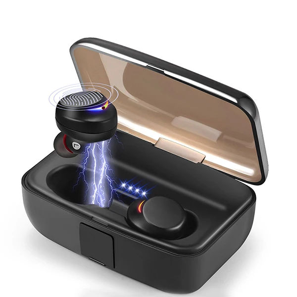 TWS C3 IPX8 водонепроницаемые Bluetooth 5,0 наушники сенсорные настоящие беспроводные наушники стерео CVC8.0 наушники с шумоподавлением 5h время прослушивания музыки - Цвет: Black