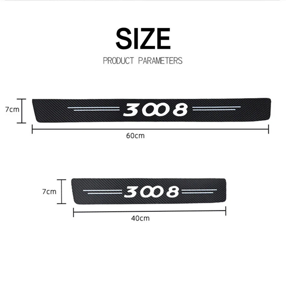4 шт тряпочек волокна порог машины для защиты автомобиля стикер аксессуары
