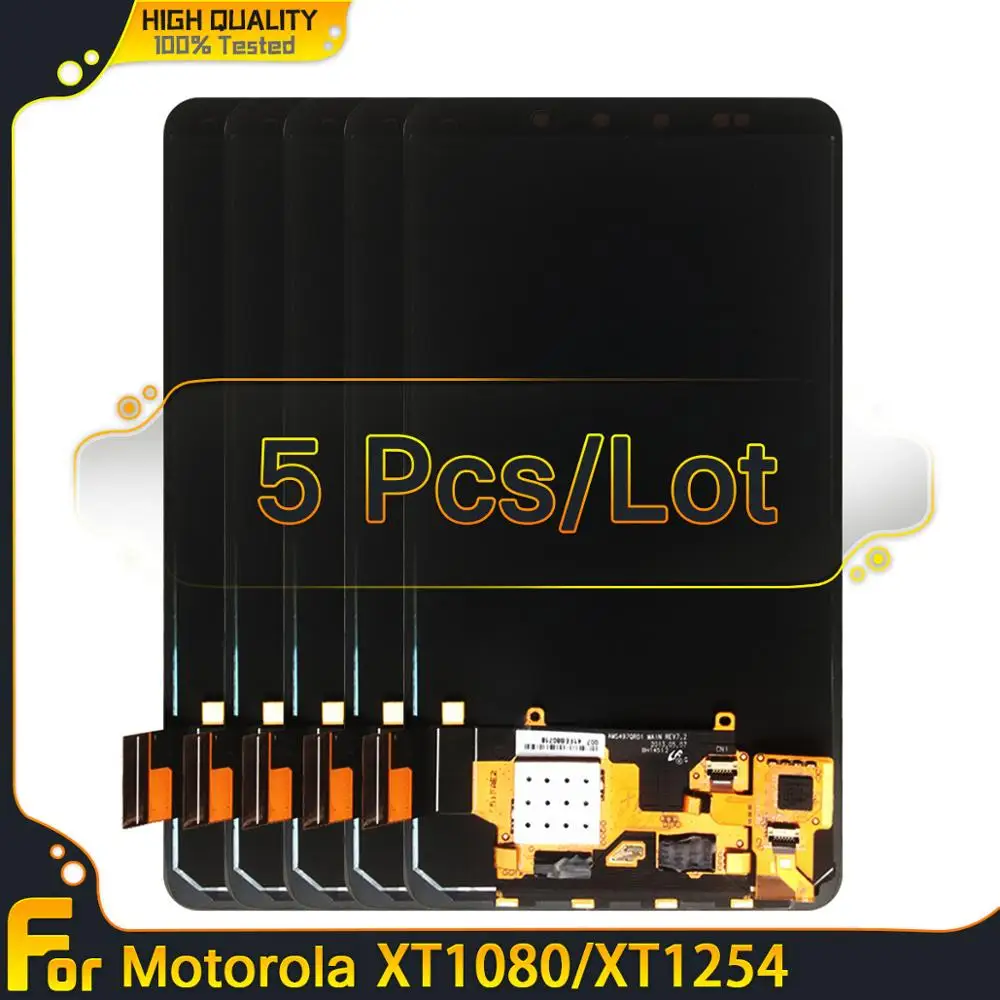 5 шт. ЖК-дисплей для Motorola Moto XT1080 MAX сенсорный экран дигитайзер в сборе с рамкой XT1254