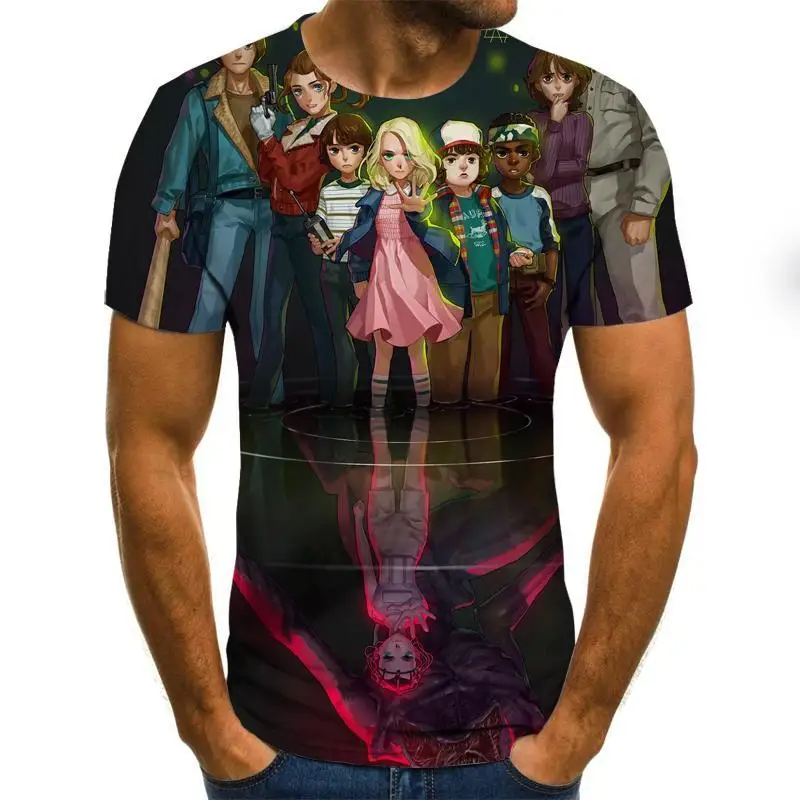 

2021 Summer New Men T-Shirt 3d Beautiful Starry Tree Digital Printing Men'S Top Tees Casual Short-Sleeve O-Neck Loose Tee Shirts
