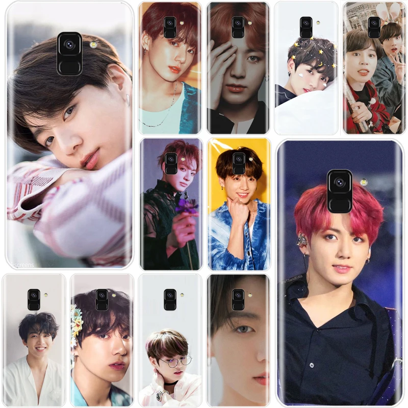 Jungkook Мягкий силиконовый чехол для телефона Samsung A8 Plus 2018 TPU задняя крышка A3 A5 A7 2015 2016