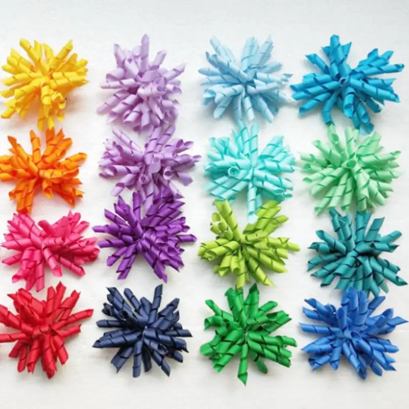 Бант для волос заколки кудрявый Grosgrain Ленточные девочек 4 &quotпредмет гордости Corker