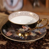 bone china coffee cup and saucer set advanced royal classical afternoon tea party cup ceramic espresso cup household accessories