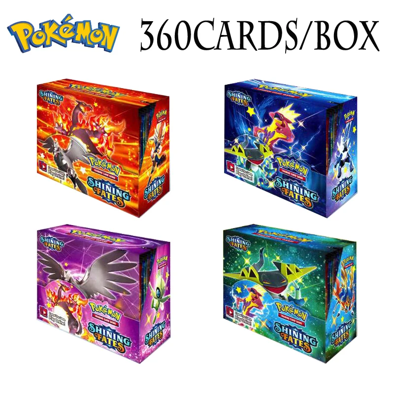 

2021 Latest 360Pcs English Pokemon PTCG Shining Fates Cards Trade Game Battle Card Collection Collectable Toys Gift for Kids