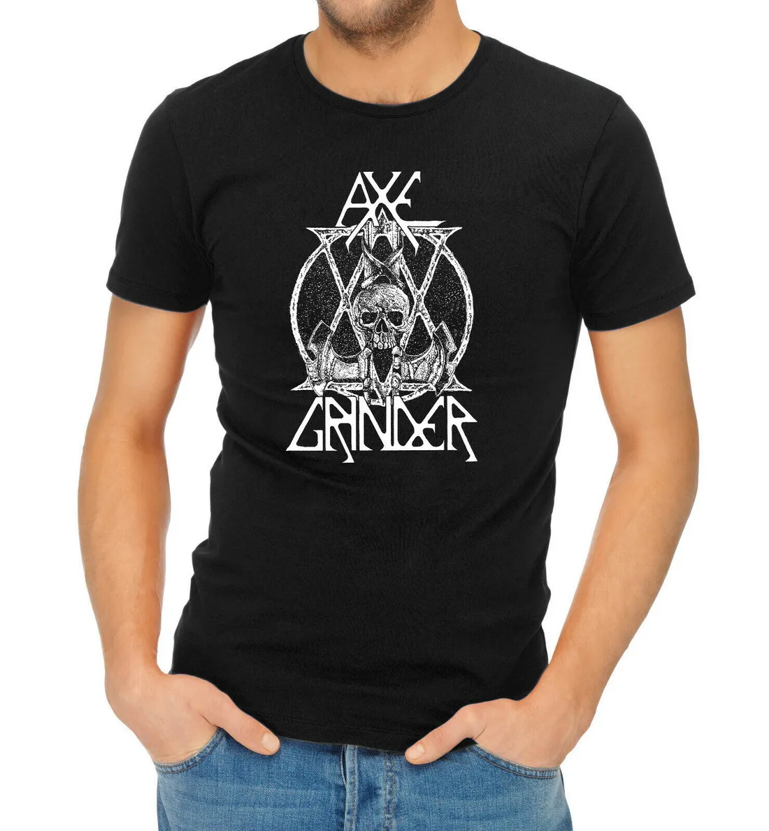 Футболка с логотипом Axegrinder Moon Sword хлопковая юмором| |