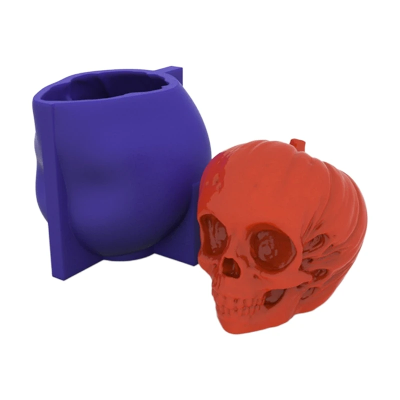

Halloween Pumpkin Skull Candle Resin Mold Aromatherapy Plaster Silicone Mould