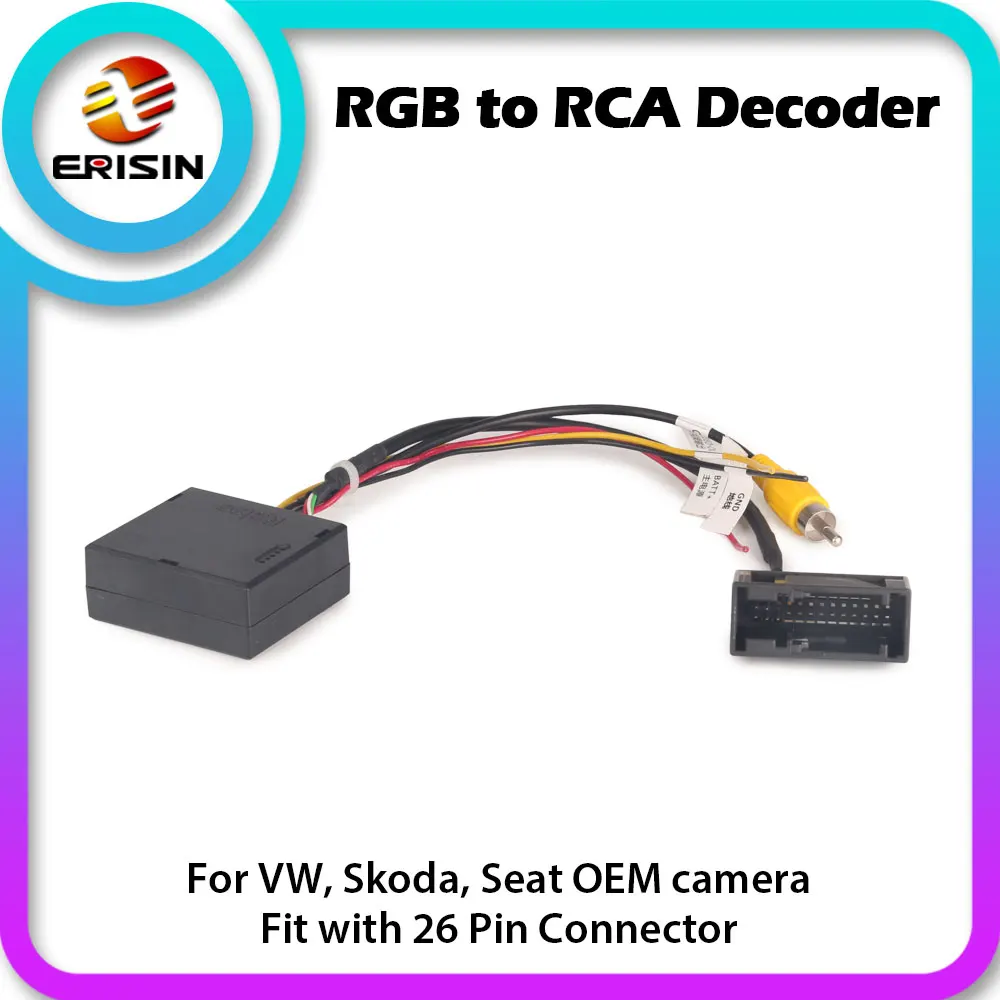 076 RGB к RCA/AV конвертер/декодер коробка адаптер для VW OEM обратного/заднего вида