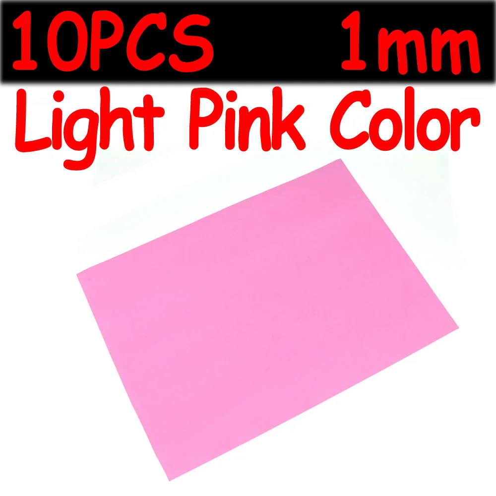 10PCS 1mm Light Pink Wifreo 10 шт. 24 см X 18 см тонкий брезент на палатку мягкая пена 1 мм муха связывание и материалы для рукоделия хопперы муравьи и жуки мухи Материалы корпуса - Цвет: 10PCS 1mm Light Pink