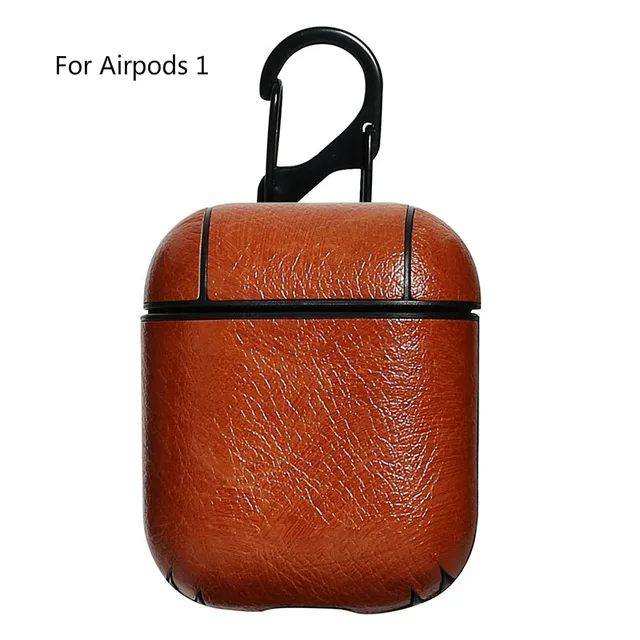 For only Airpods 1 Чехол для наушников для Airpods чехол s Apple Airpod 1 Airpod 2 Чехол кожаный чехол для наушников s Airpods кожаный чехол для ключей аксессуары - Цвет: For only Airpods 1