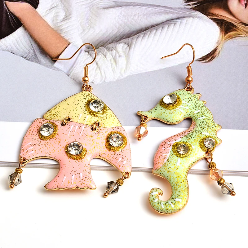 

New Arrival Fish Metal earrings Statement Fashion Long Drop Earrings High-quality Jewelry Accessories For Women Wholesale
