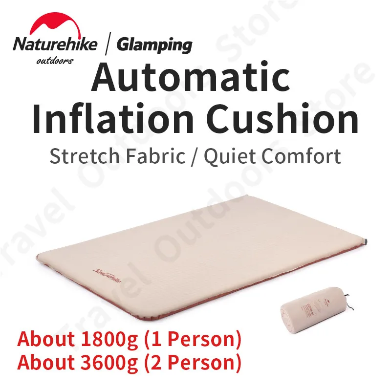 

Naturehike Outdoor Automatic Inflation Camping Mat Portable 1-2 Person 30D Elastic Sponge Comfortable Mattress Sleeping Pad