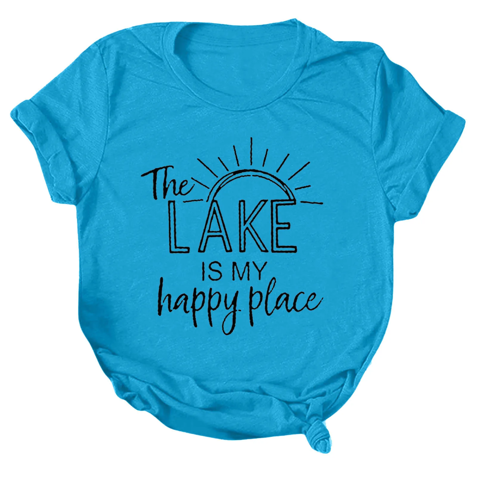 

O Sleeves Shirt T Short Neck Tops Loose Women Casual Blouse Printing Women's Blouse Blouse For Women