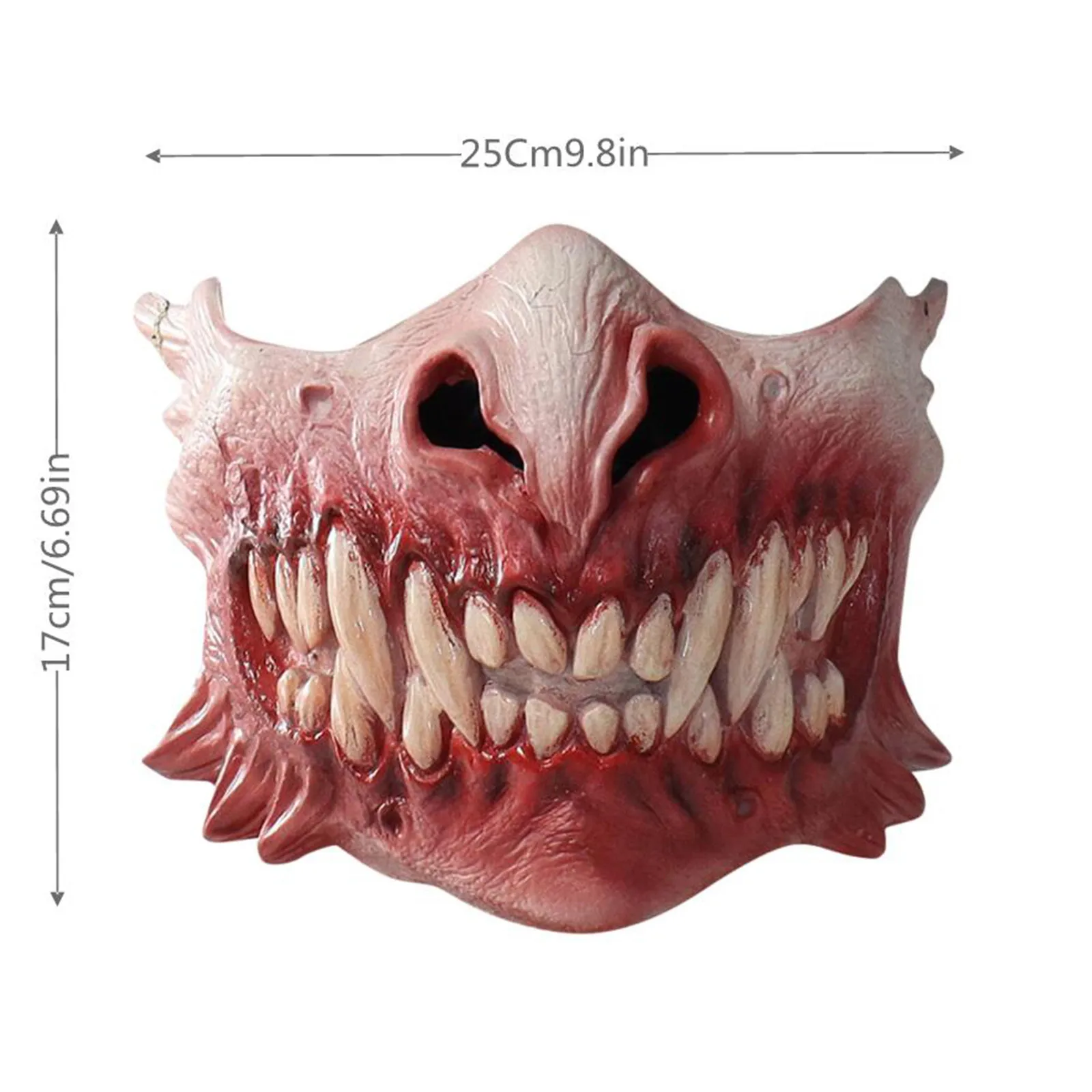 

Horror Half Face Mask Latex Half Face Horror Tooth Mask Party Props Cosplay Resin Mask Full Face Masks Halloween Party Adult