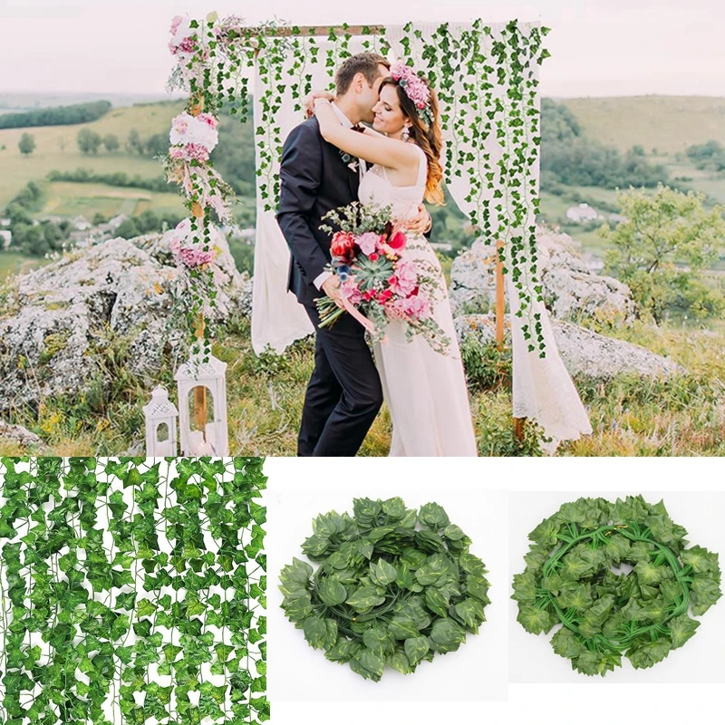 

Искусственная искусственная фотография 2 м, искусственная зеленая листья, плющ, лоза «сделай сам», подвесная фотография для рождества, укра...