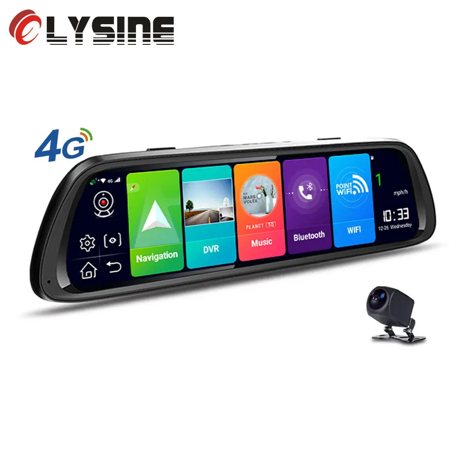 Olysine 4G Android зеркало заднего вида камера Автомобильный видеорегистратор gps