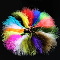 tigofly 100 pcslot 17 colors turkey marabou blood feathers woolly bugger streamers fly tying feather materials