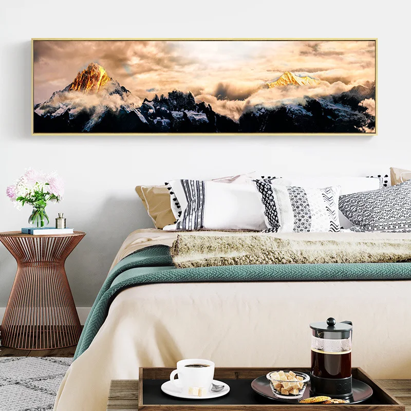 

Алмазная живопись «сделай сам», картина с изображением пика Золотой Горы, природного ландшафта, полноразмерная/круглая вышивка, ручная раб...