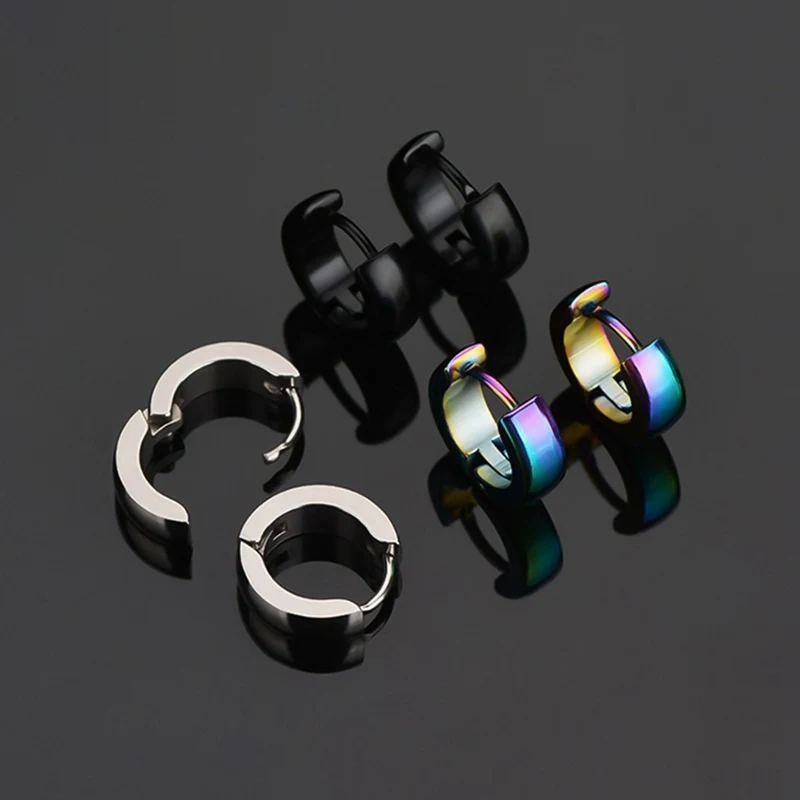 Хит модные для мужчин и женщин в стиле панк серебро золото черный синий цвет