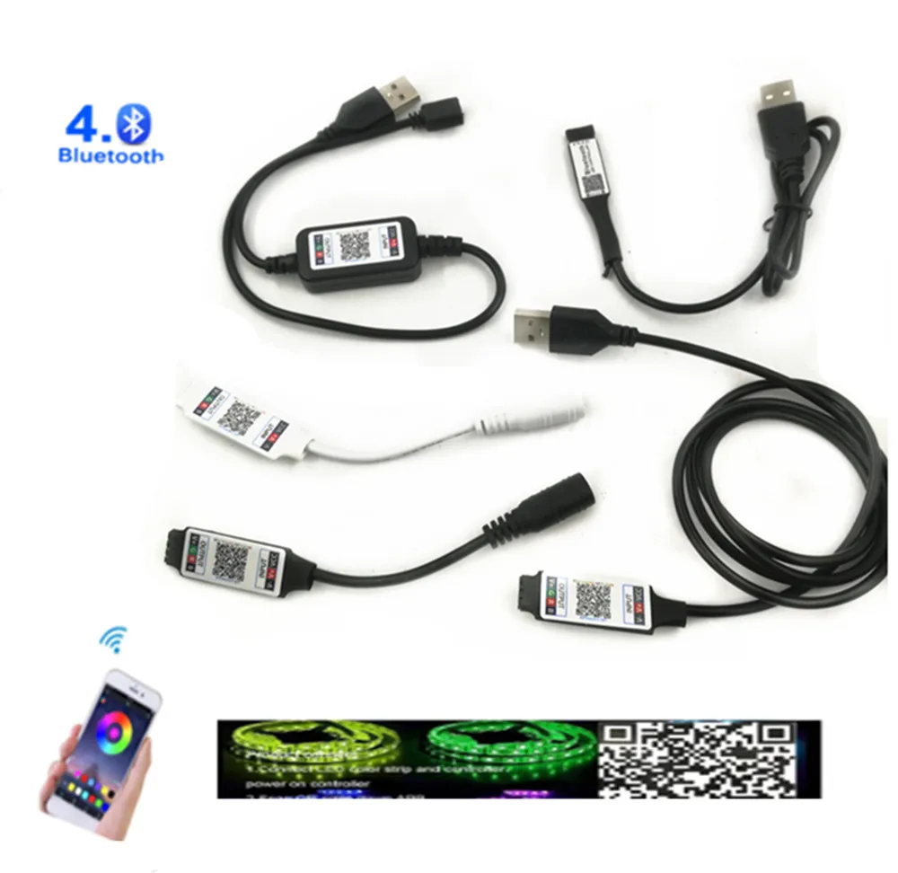 Wi-Fi USB Mini RGB Bluetooth Controller DC 5V 12V 24V Music Light Strip для светодиодной ленты | Лампы и освещение