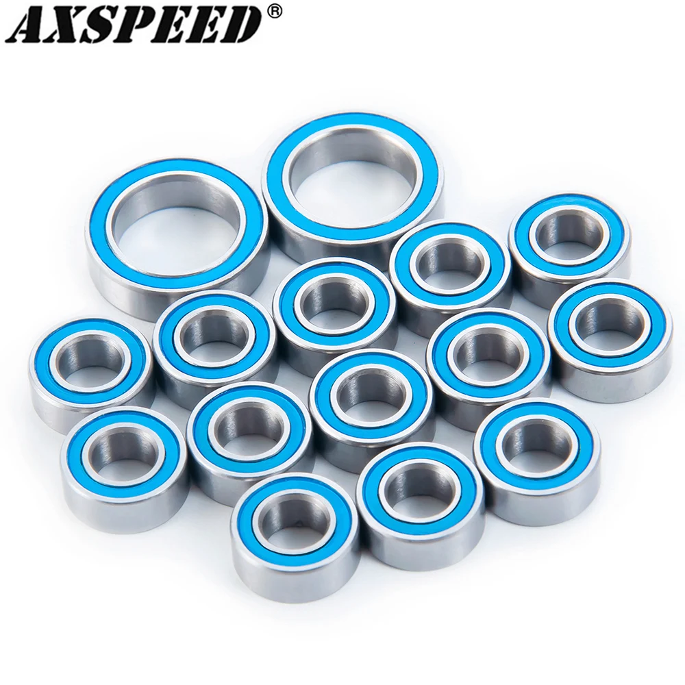 

Комплект резиновых уплотненных подшипников AXSPEED для ECX 1/10 2wd Amp MT, Amp DB, Ruckus, контуров и стальных шарикоподшипников, 15 шт.