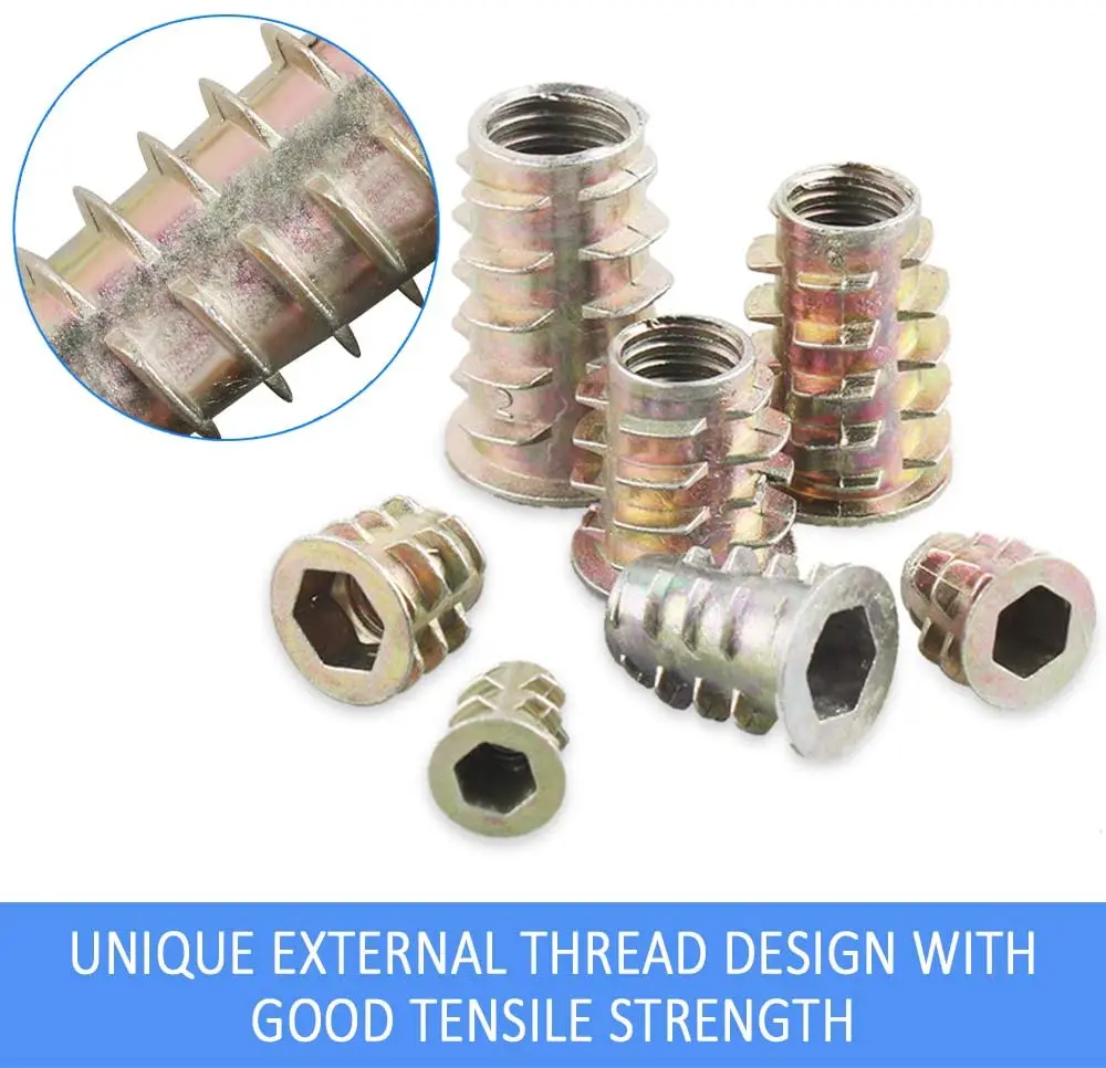 110 шт. резьбовые гайки из цинкового сплава для мебели|Резьбовые вставки| |