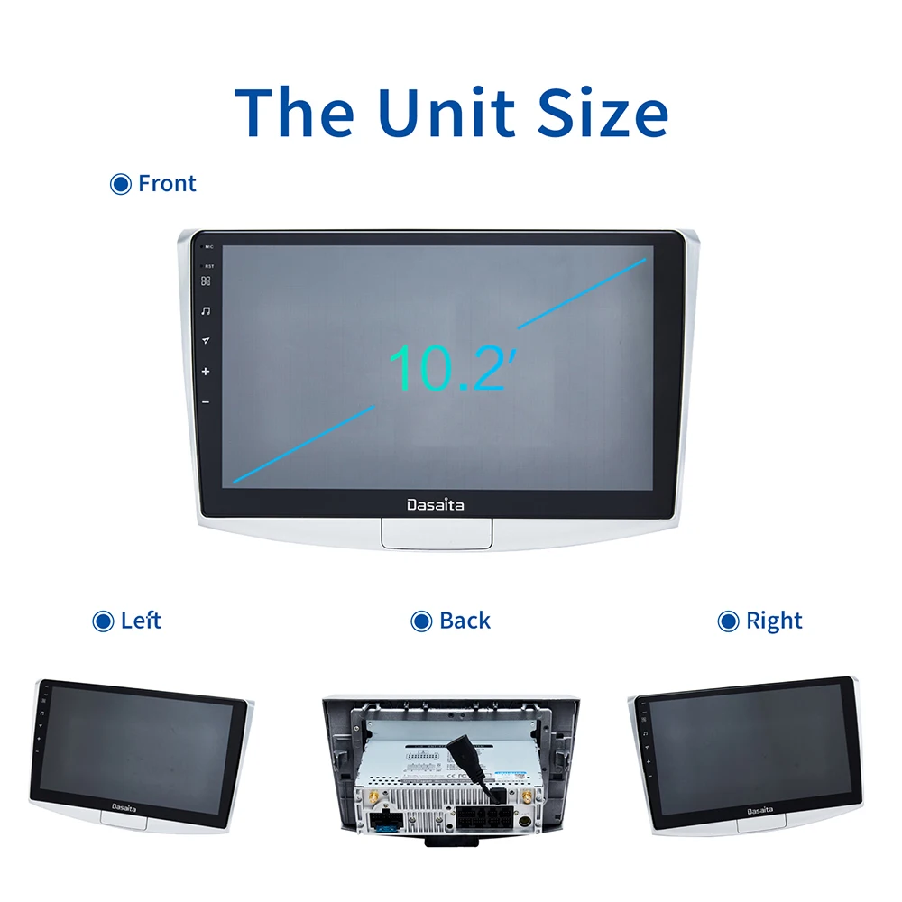 Dasaita 10.2" IPS Screen Car Multimedia Player Android 10.0 for VW Passat 1 Din Stereo 2013 2014 2015 GPS BT5.0 DSP Carplay |