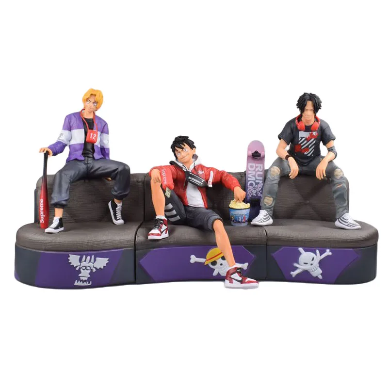 Аниме масштаб 1/8 роспись фигуры один кусок Мода Ver. Экшн-фигурка Monkey D Luffy сидя на