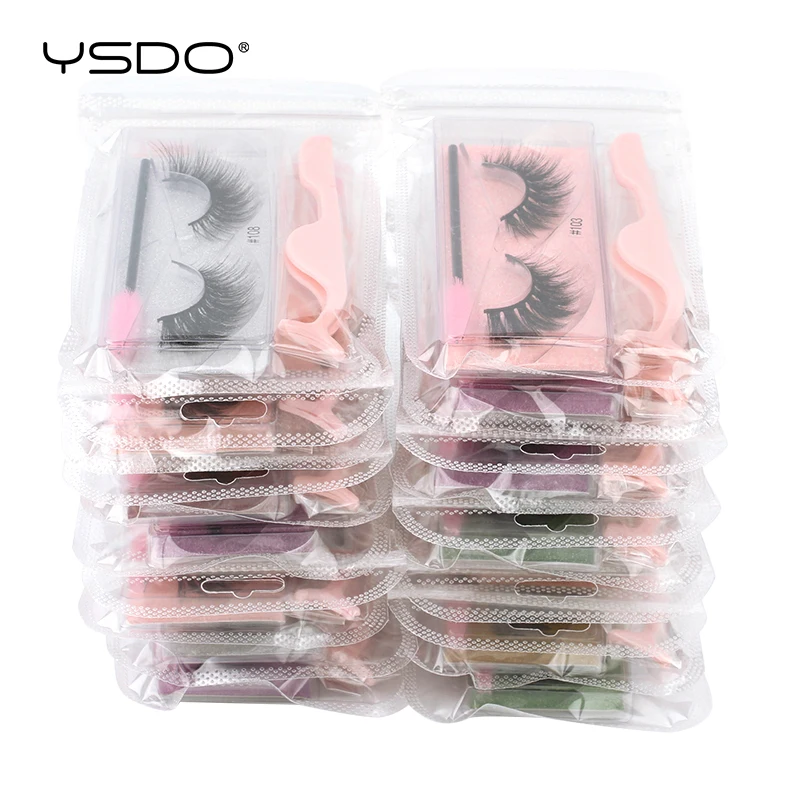 

YSDO False Eyelashes 4/10/50/100 PCS Fluffy 3d Mink Lashes Wholesale Natural Long Mink Eyelashes Makeup Volume Fake Lashes Bulk