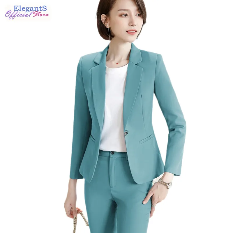 Женский офисный костюм элегантный комплект из 2 предметов с блейзером деловой